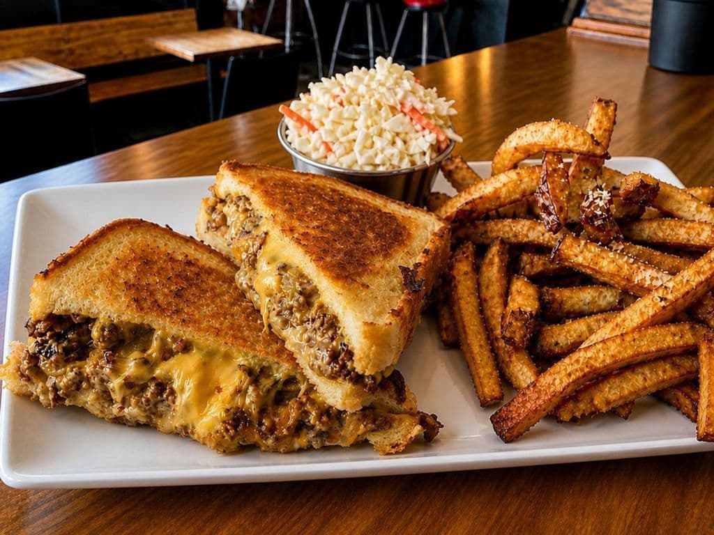 *GRILLED CHEESE SLOPPY JOE ET FRITES