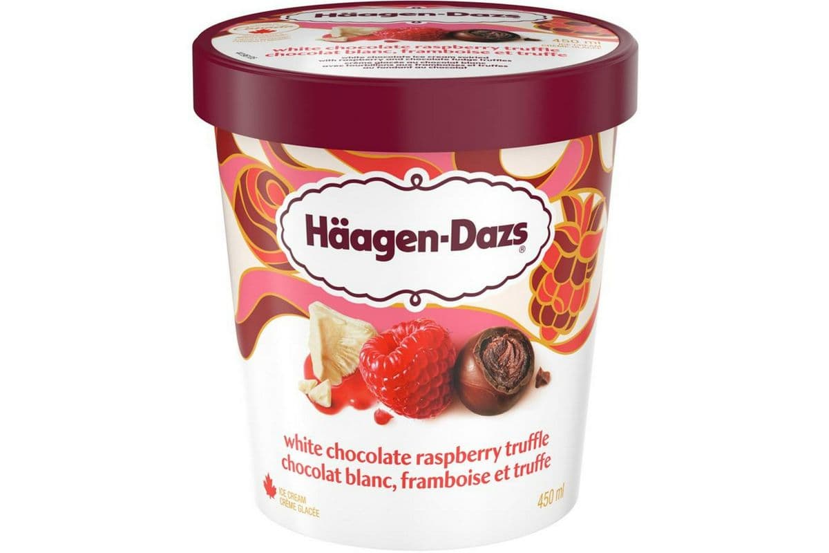 Haagen Dazs White Chocolate Raspberry Truffle (473 ml)