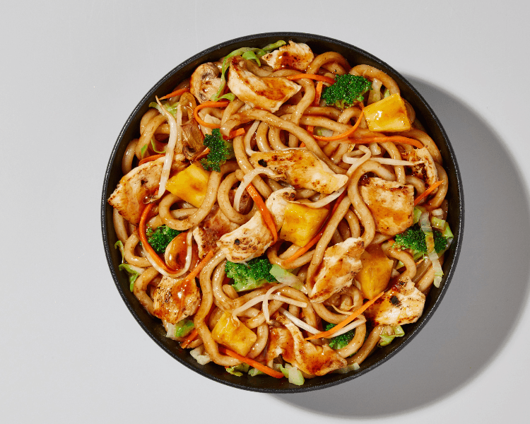 Pineapple Chicken Teppanyaki with Noodles