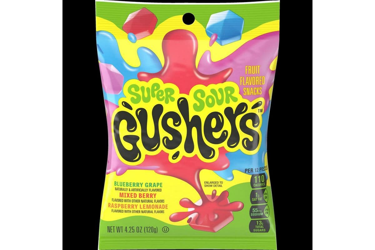 Gushers Super Sour Berry Candies (120 g)