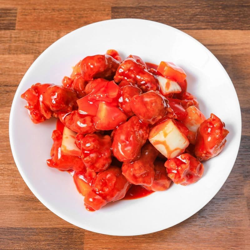 75. Poulet Aigre Douce Ananas 菠萝鸡