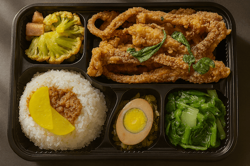 Deep Fried Squid Tentacles Bento / 酥炸魷魚鬚便當