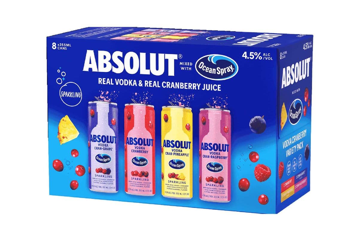 Absolut X Ocean Spray Variety-8PK (8 x 355ml)