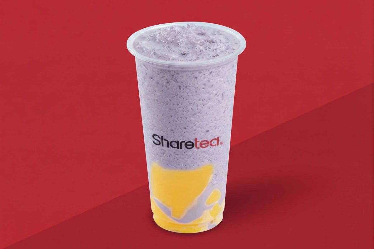 Taro Slush with pudding