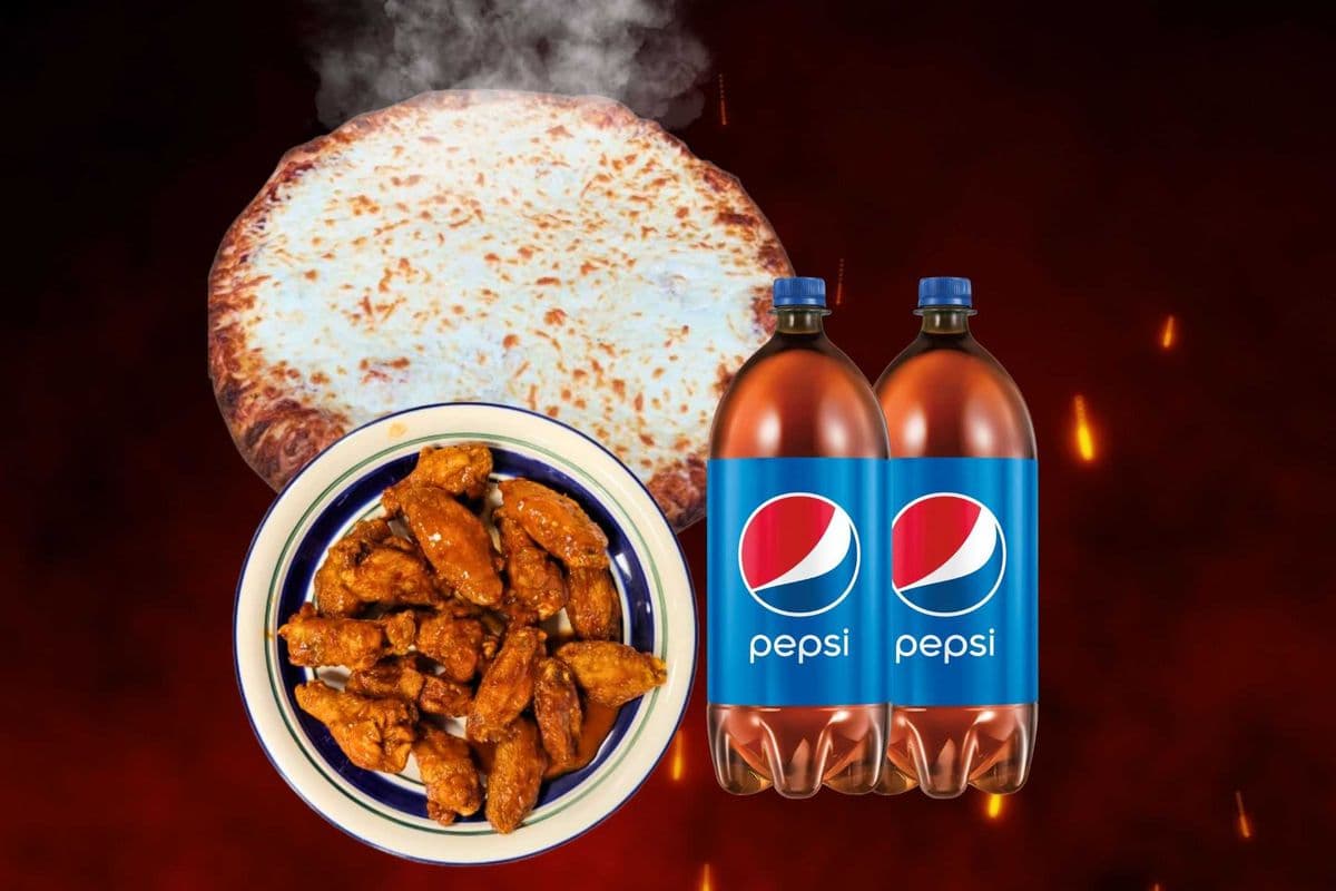 Medium Pizza Special/ Wings/Drinks