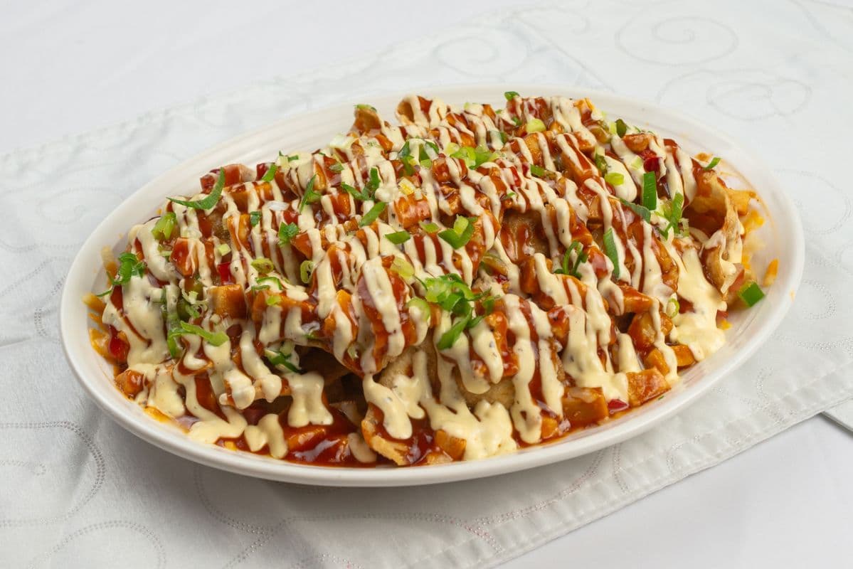 Chicken Wonton Nachos