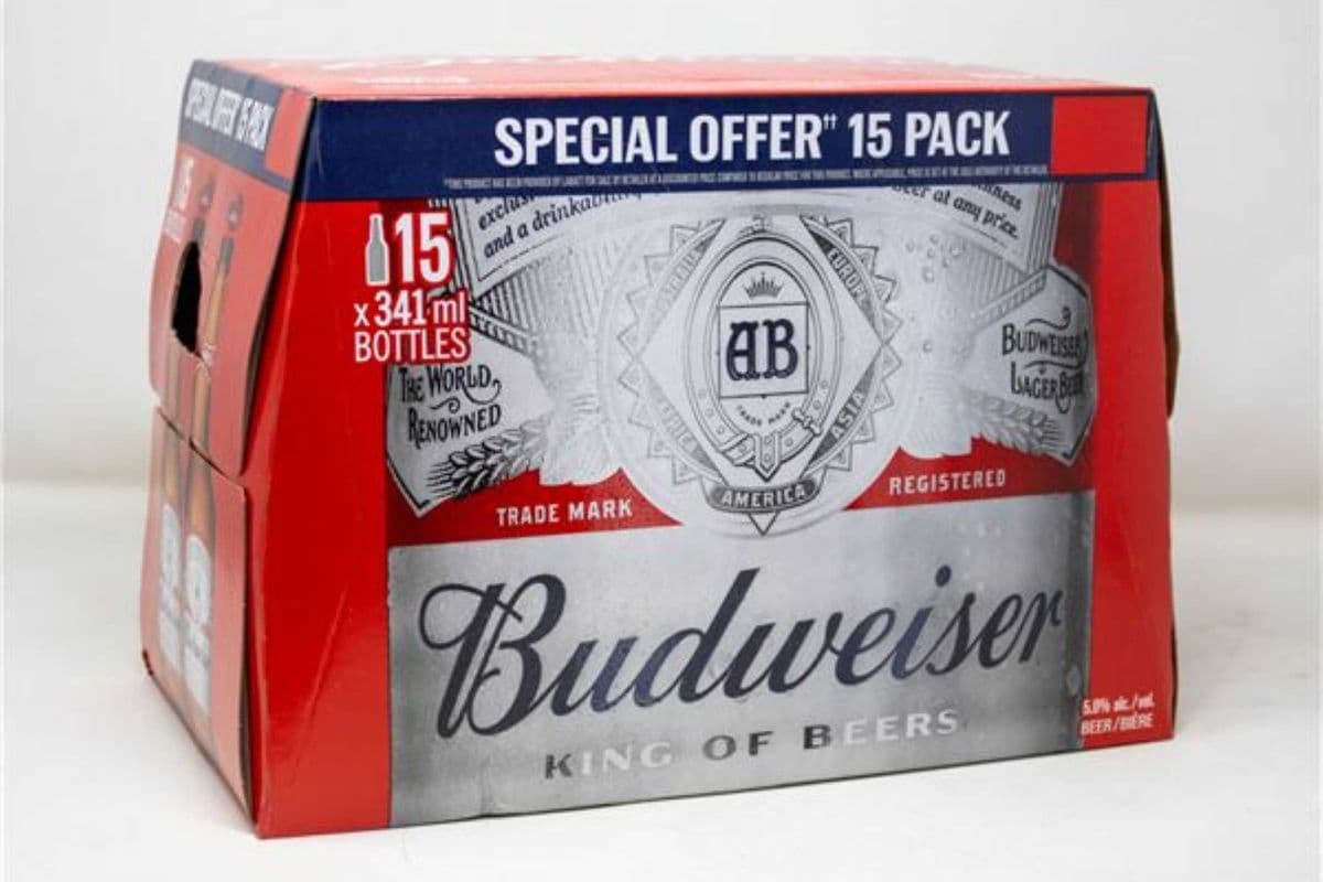 BUDWEISER Bottles (15 x 341ml)