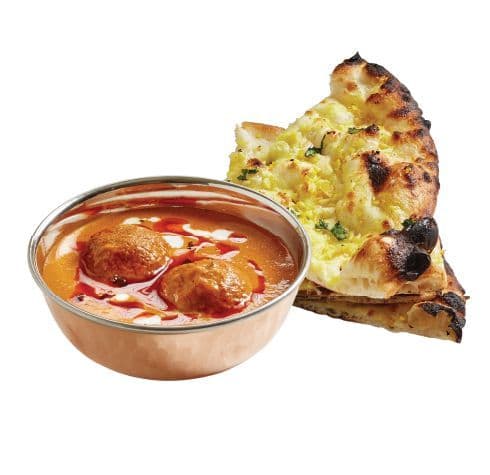 Malai Kofta with Garlic Naan