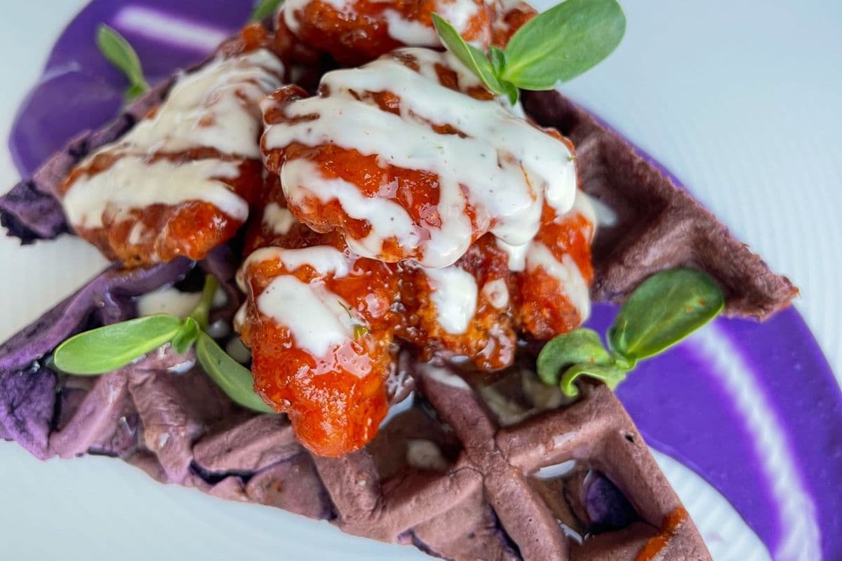 Chicken & Ube Waffles