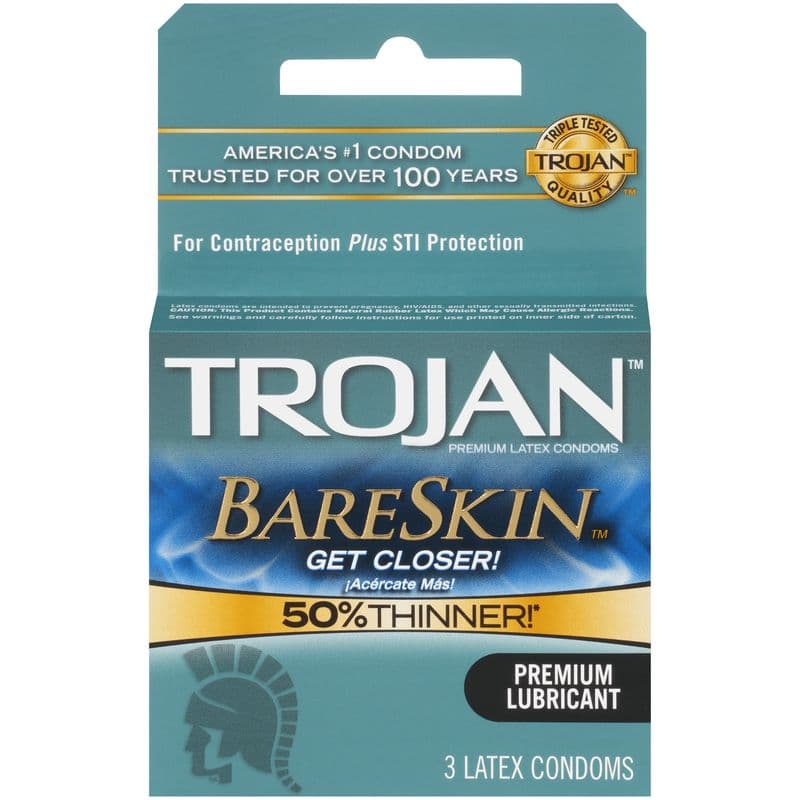 Trojan Bareskin Condoms (3 Pack)