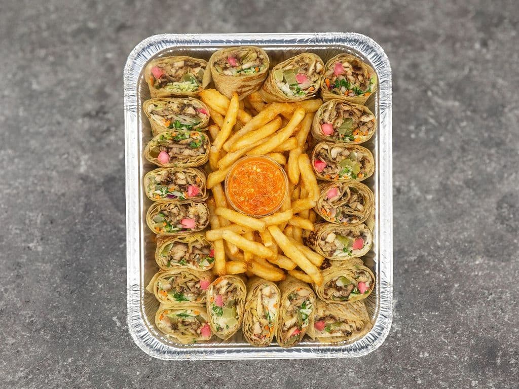 Chicken Shawarma Wraps Dip Platter (Serves 4-6)