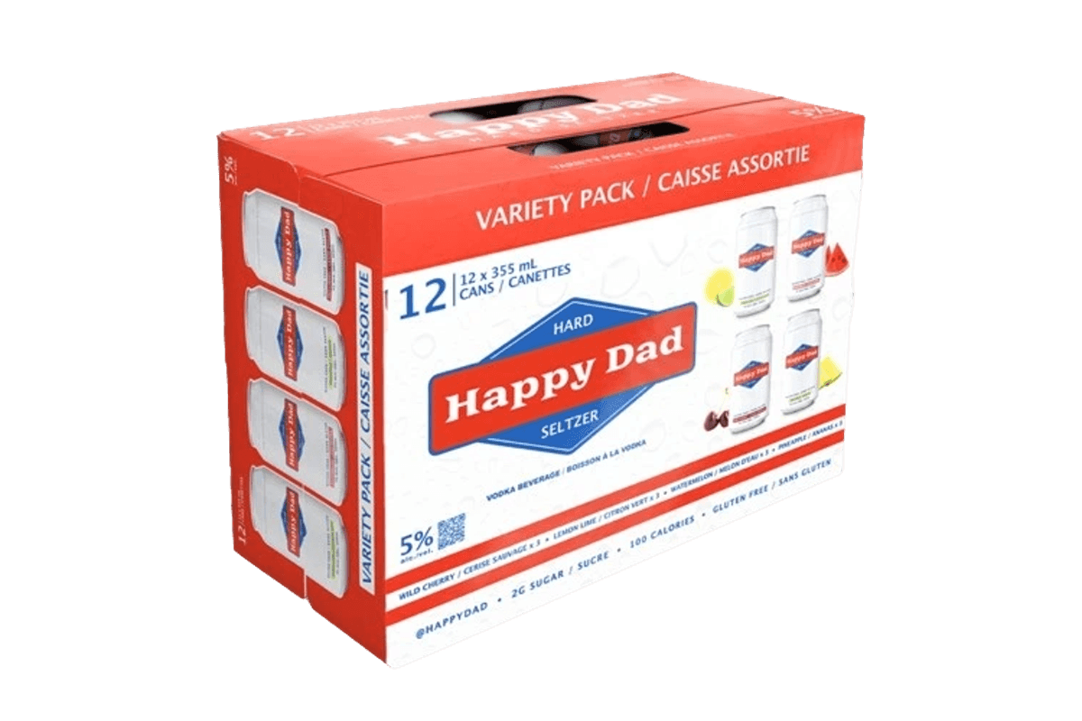 Happy Dad Hard Seltzer Mix Pack 355ml 12pk Can