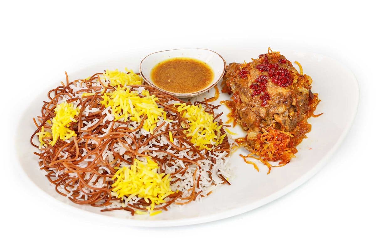 Reshteh Polo with Gardan