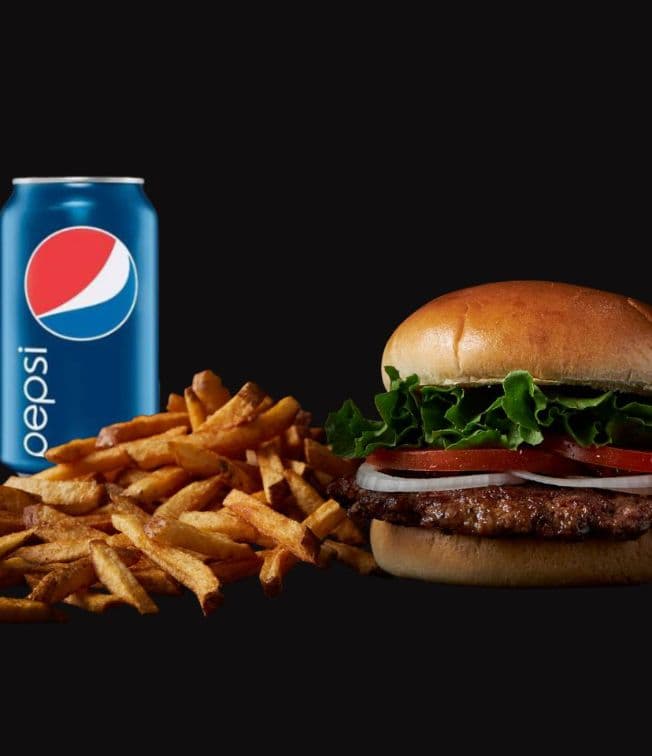 SINGLE HAMBURGER COMBO  CALS 910-1080