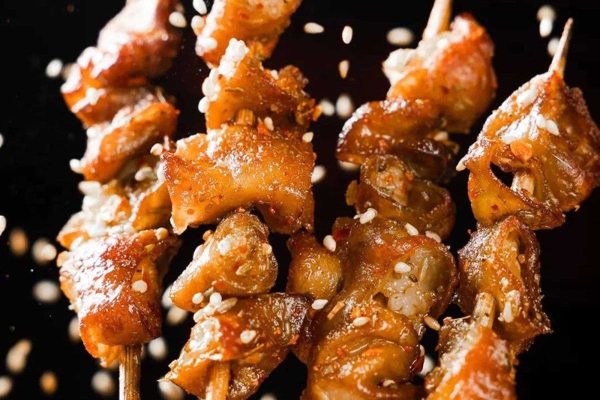 grilled intestine 4pcs 烤肥肠