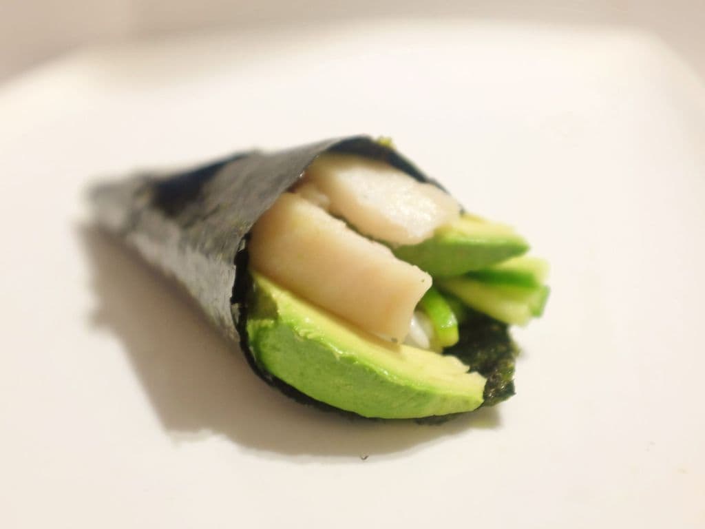 White Tuna Avocado Hand Roll