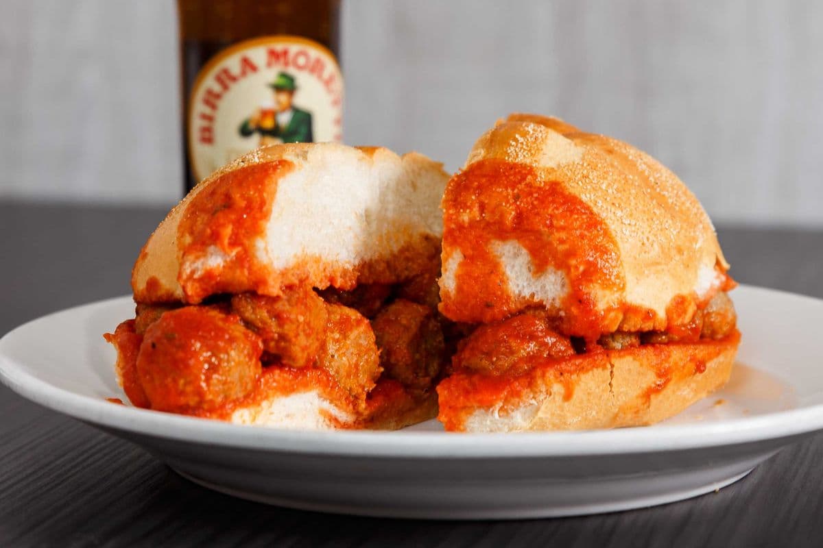 Meatball Sandwich with Tomato Sauce