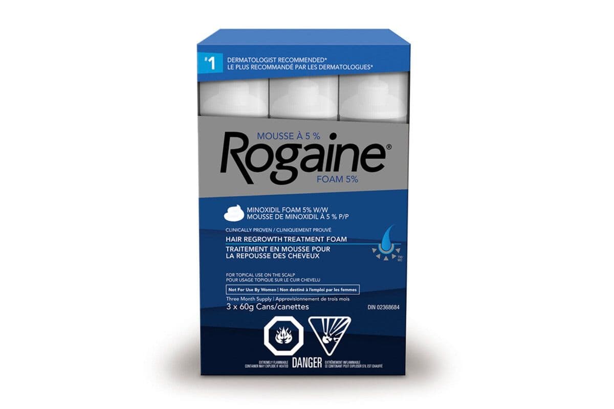 Rogaine Hair Growth Treatment 5% Minoxidil Foam (3x60g)