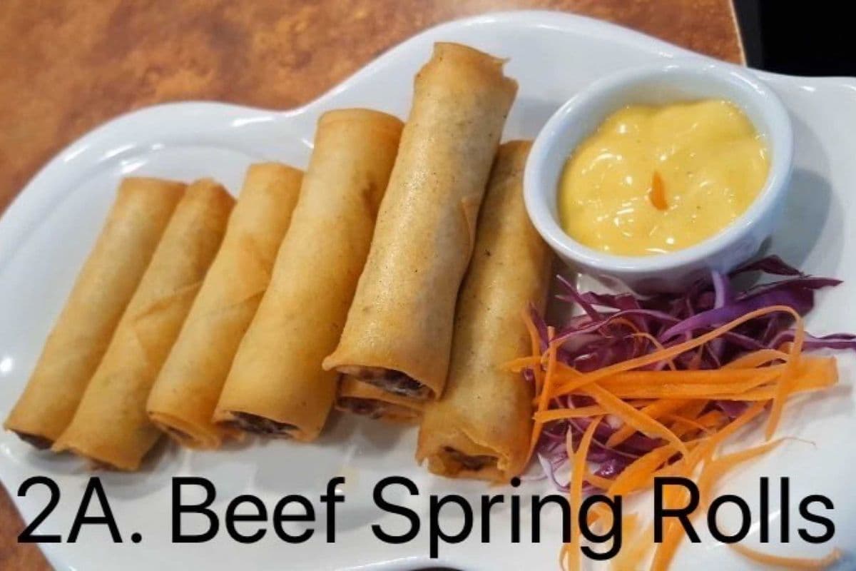 2A. Beef Spring Rolls