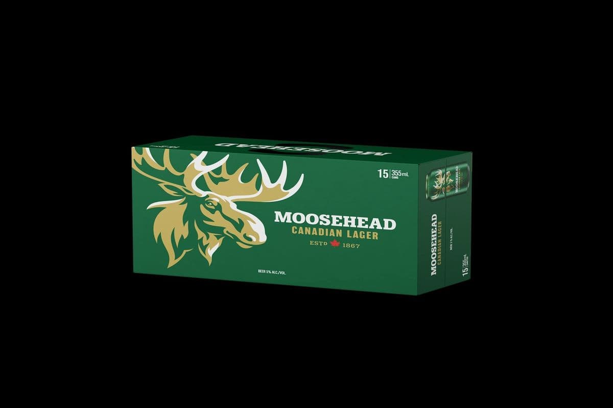 MOOSE HEAD LAGER (15 CANS X 355ML) 5.0% ABV (15 x 355 mL)