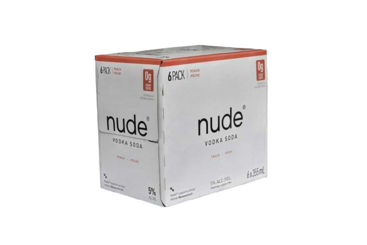 Nude Vodka Soda Peach (6 x 355 ml Cans)