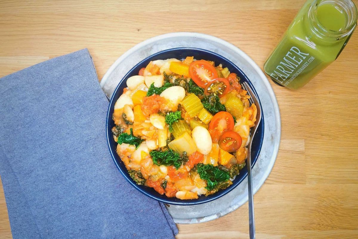 Tuscan White Bean Stew (V, GF) (599 Cal)