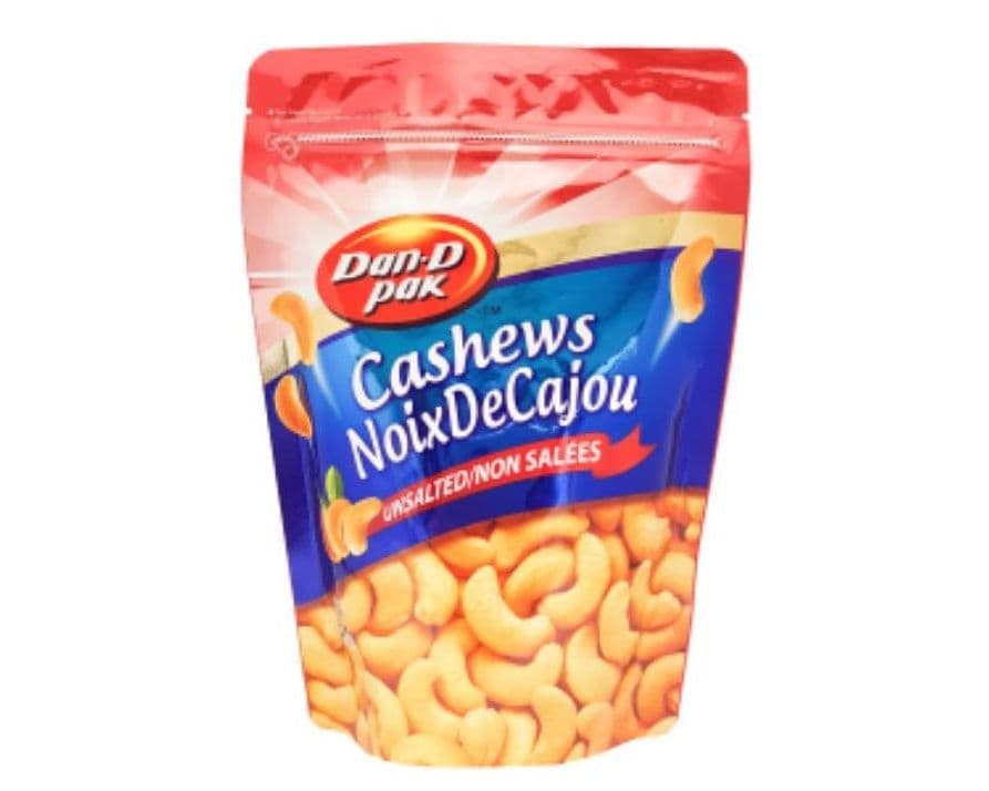 DAN D PAK UNSALTED CASHEWS 270G
