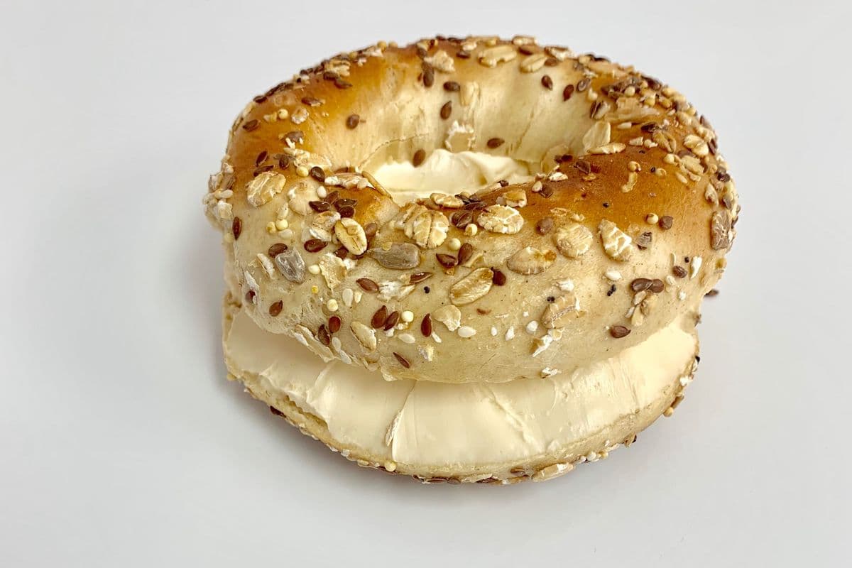 Regular Cream Cheese on Bagel