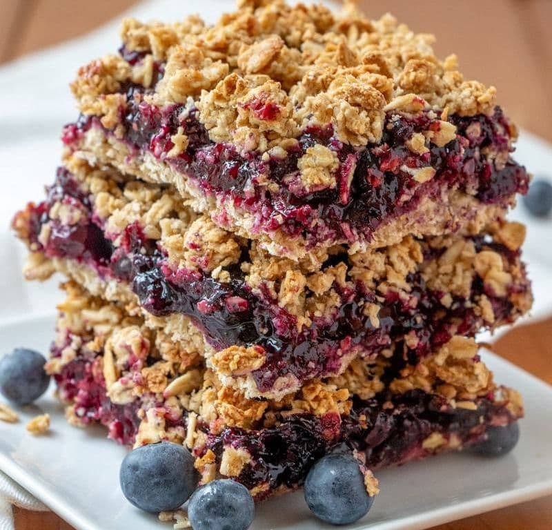 Blueberry Oat Square