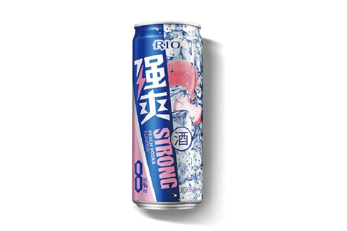 RIO Strong Peach Vodka Cocktail (330 ml Can) (1 x 330 ml)