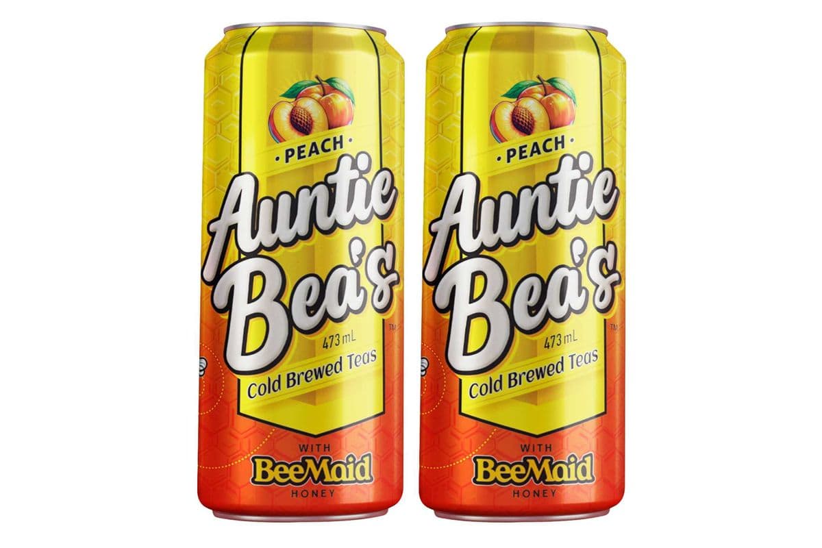 PAIR - Auntie Bea's Cold Brewed Tea Peach 2 x 473ml