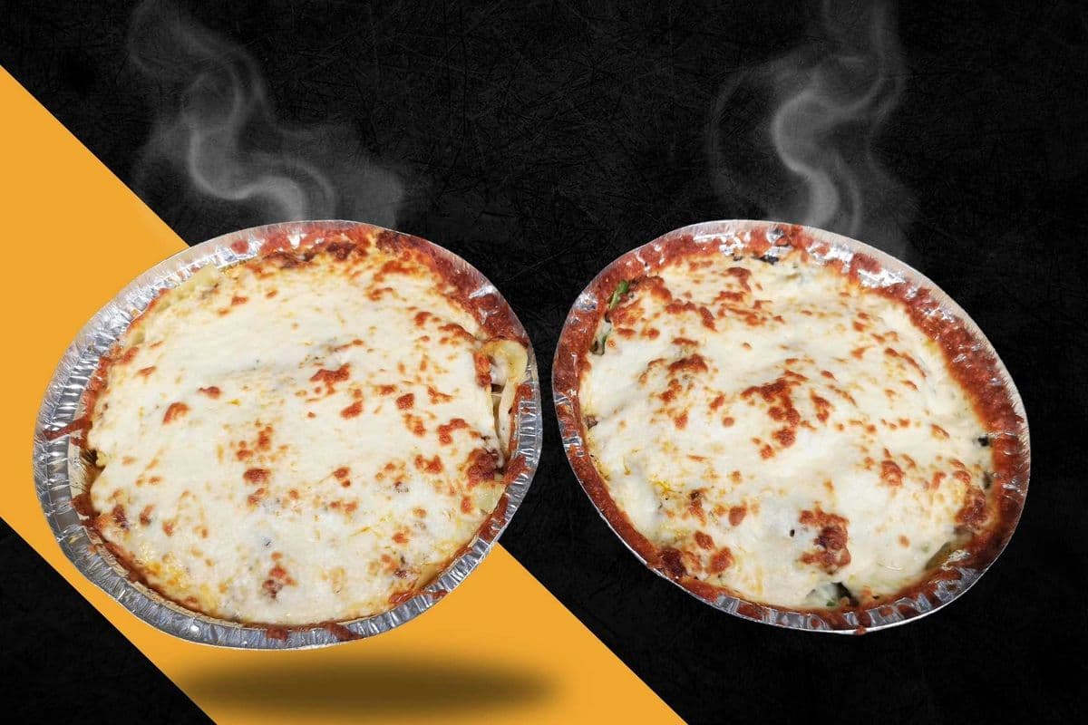 2 Orders - Fresh Lasagna/ Cheese & Pepperoni/2-Garlic Bread