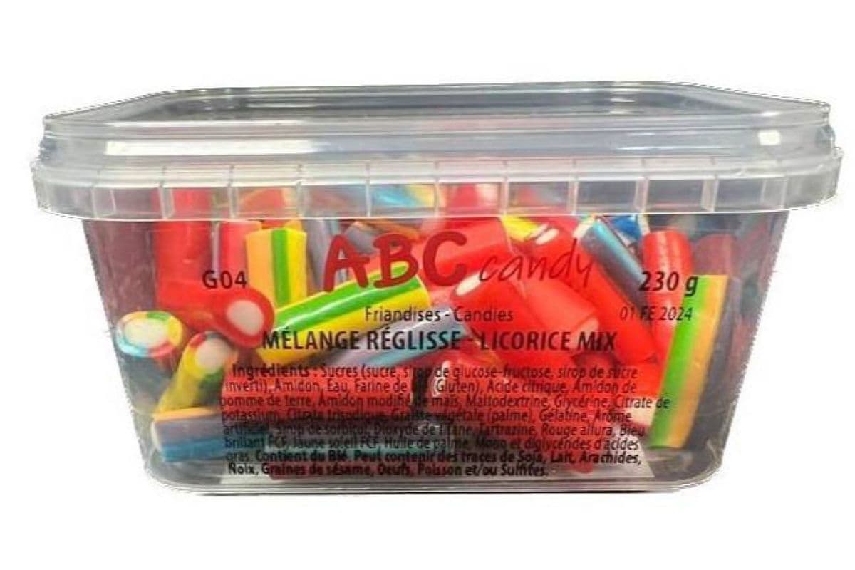 ABC Candy - Contenant - Mélange Réglisse / Container - Licorice Mix