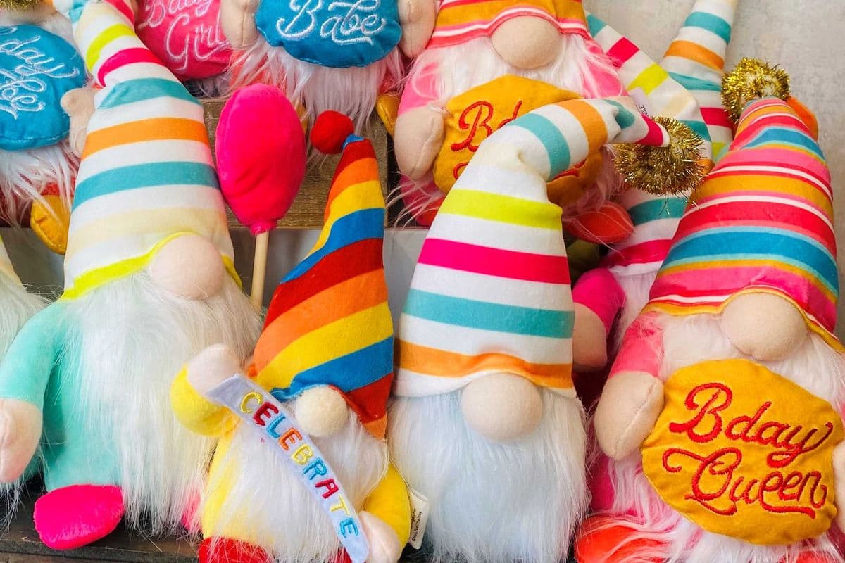 Birthday Gnome Stuffie $19.95 (assorted)