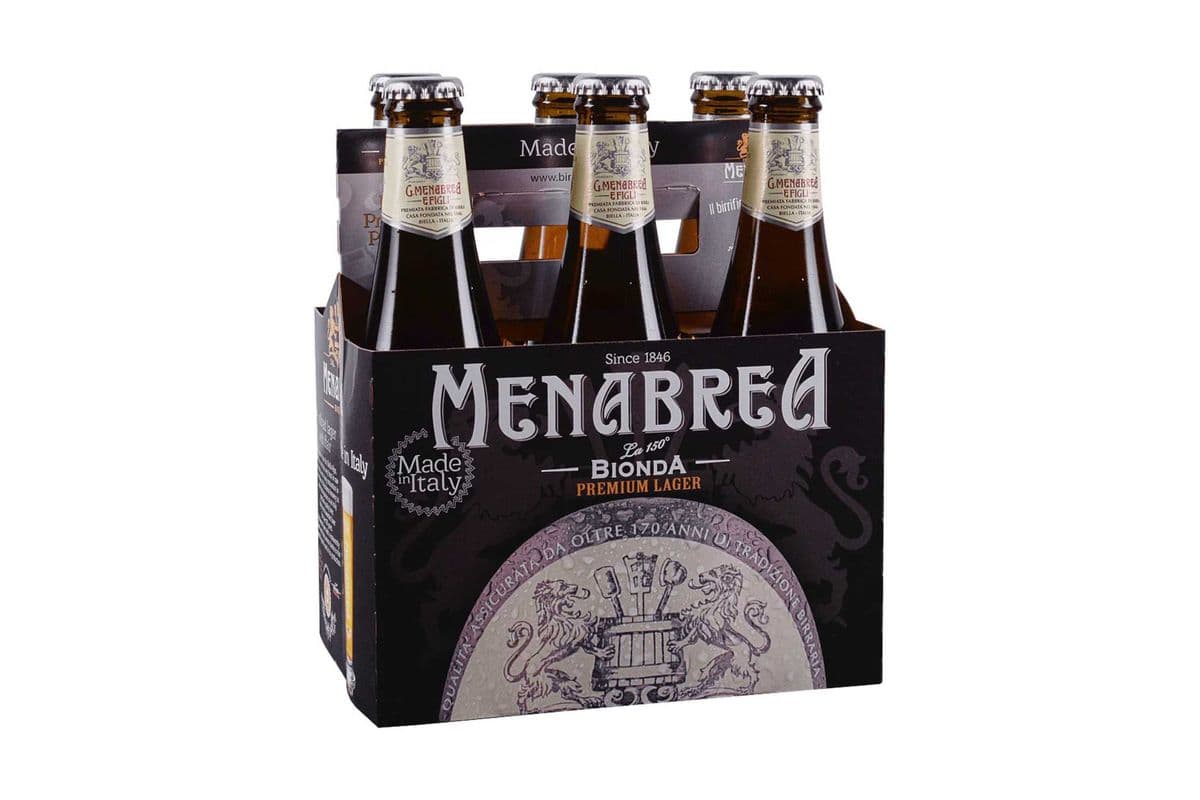Menabrea Bionda Premium Lager (Italy) (6 Btls) (1 x 6x330ML)