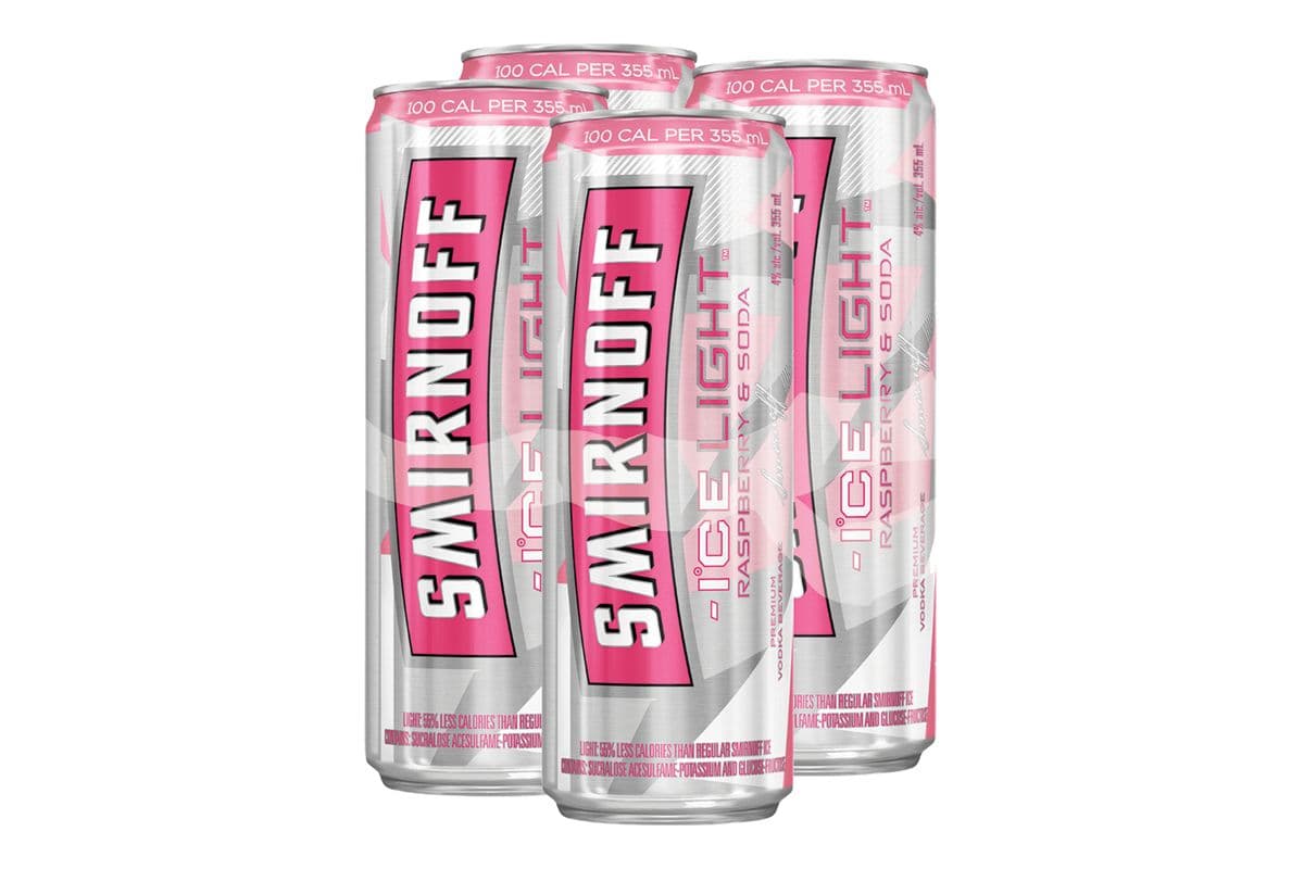 Smirnoff Ice Light Raspberry (4 Cans) (1 x 355ml)