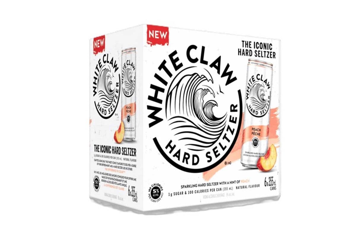WHITE CLAW PEACH 6 PACK (NEW ITEM) (6 x 355 ML)