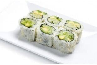 H16. Avocado and Cucumber Maki (6 pcs)