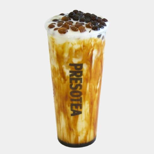 Brown Sugar Pearl Boba Latte / Latté au sucre roux avec perles de tapioca