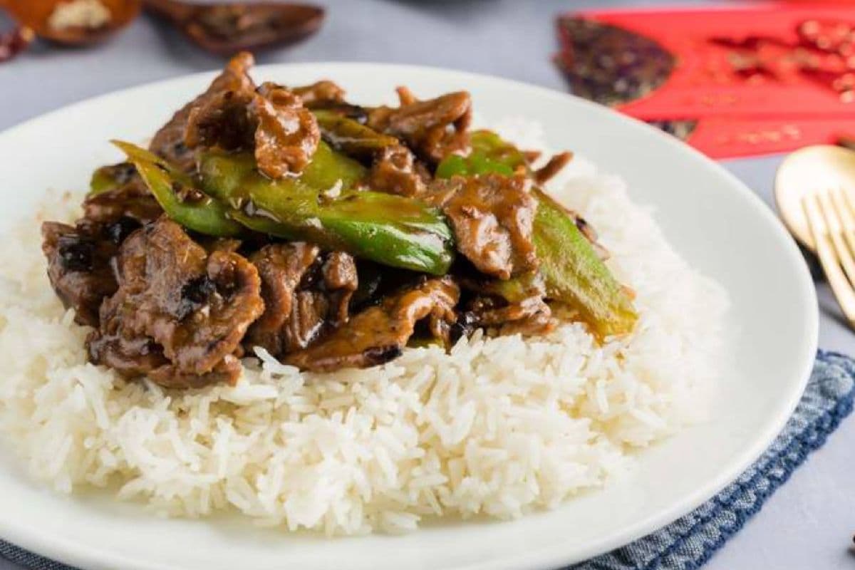 Beef with Bitter Melon on Rice