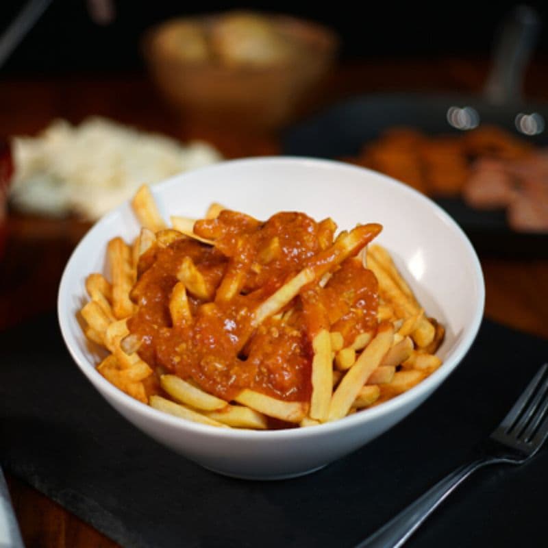 Frites sauce spaghetti