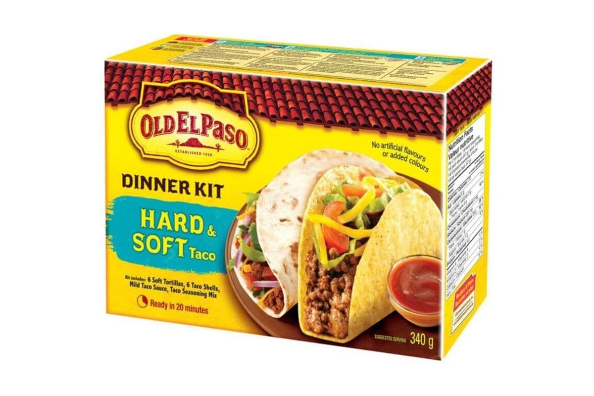 hard and soft Old el paso taco