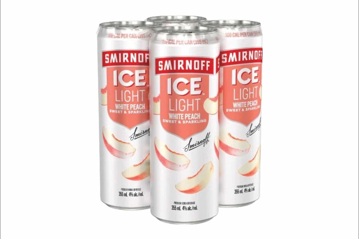 Smirnoff Ice Light White Peach (4 Pack) (4 x 355ml)