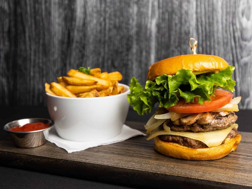 Mushroom Swiss Burger Combo