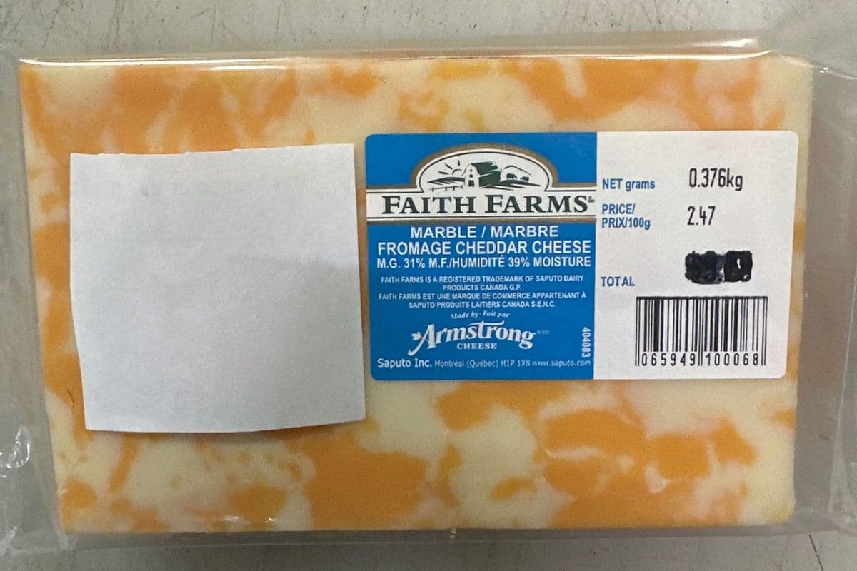 FAITH FARMS MARBLE CHEDDAR CHEESE (0.376kg)