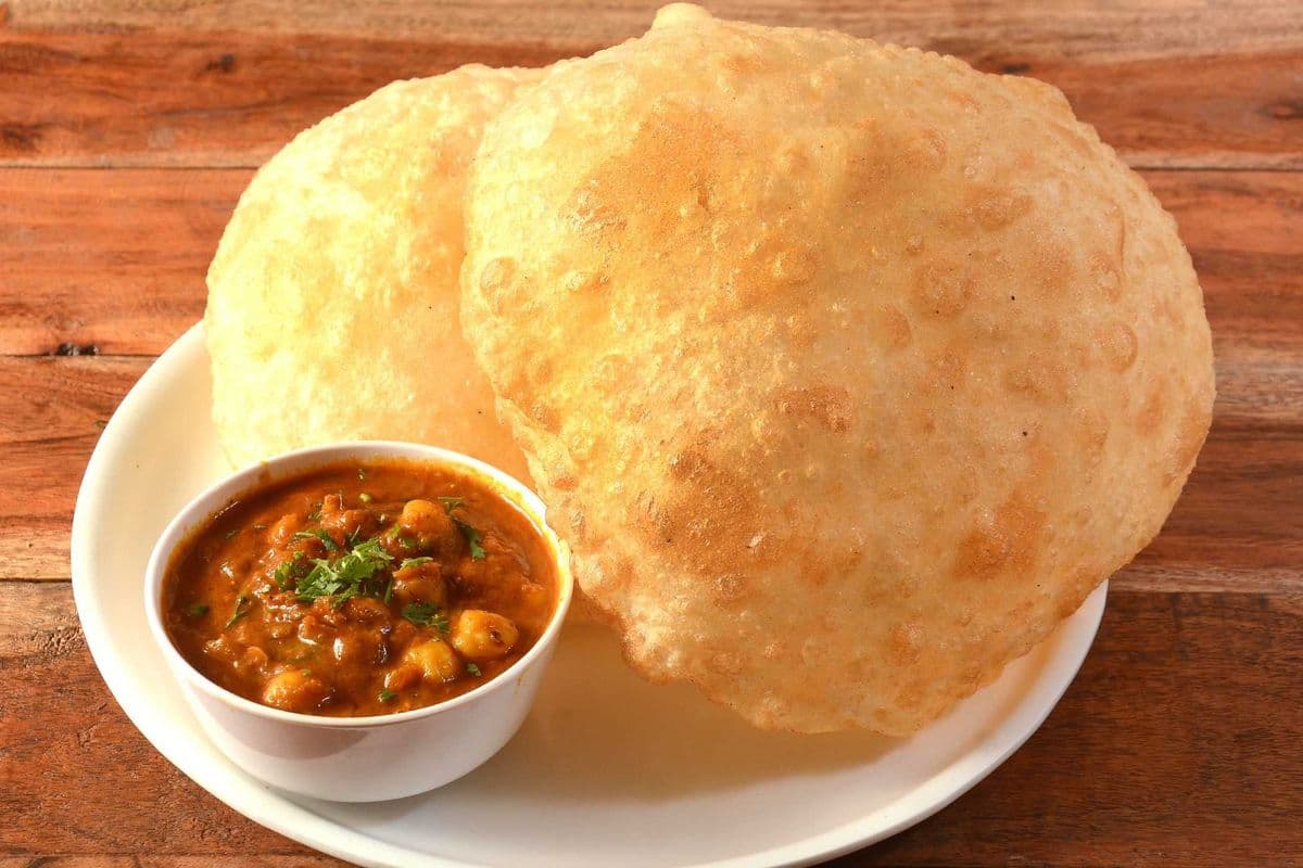 Traditional Chole Bhature Platter