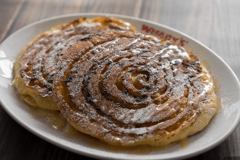 White Chocolate Cinnabon Pancakes