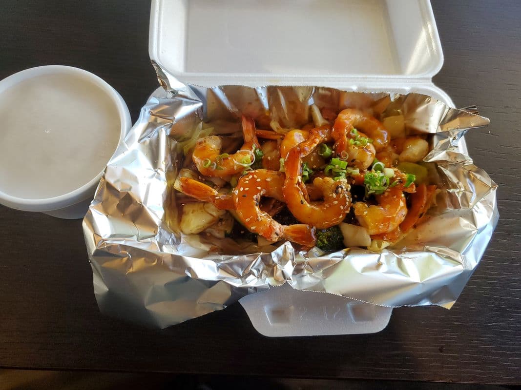 403. Shrimp Teriyaki dinner