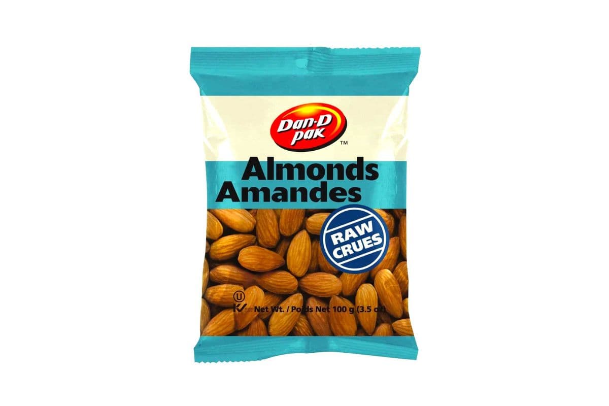 Dan-D Pak Almonds Raw (100g) (180 Cal)