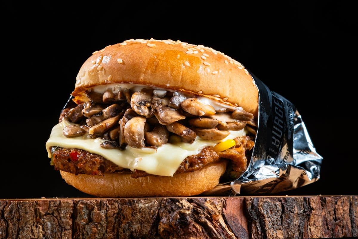 Veggie Mushroom Swiss Burger